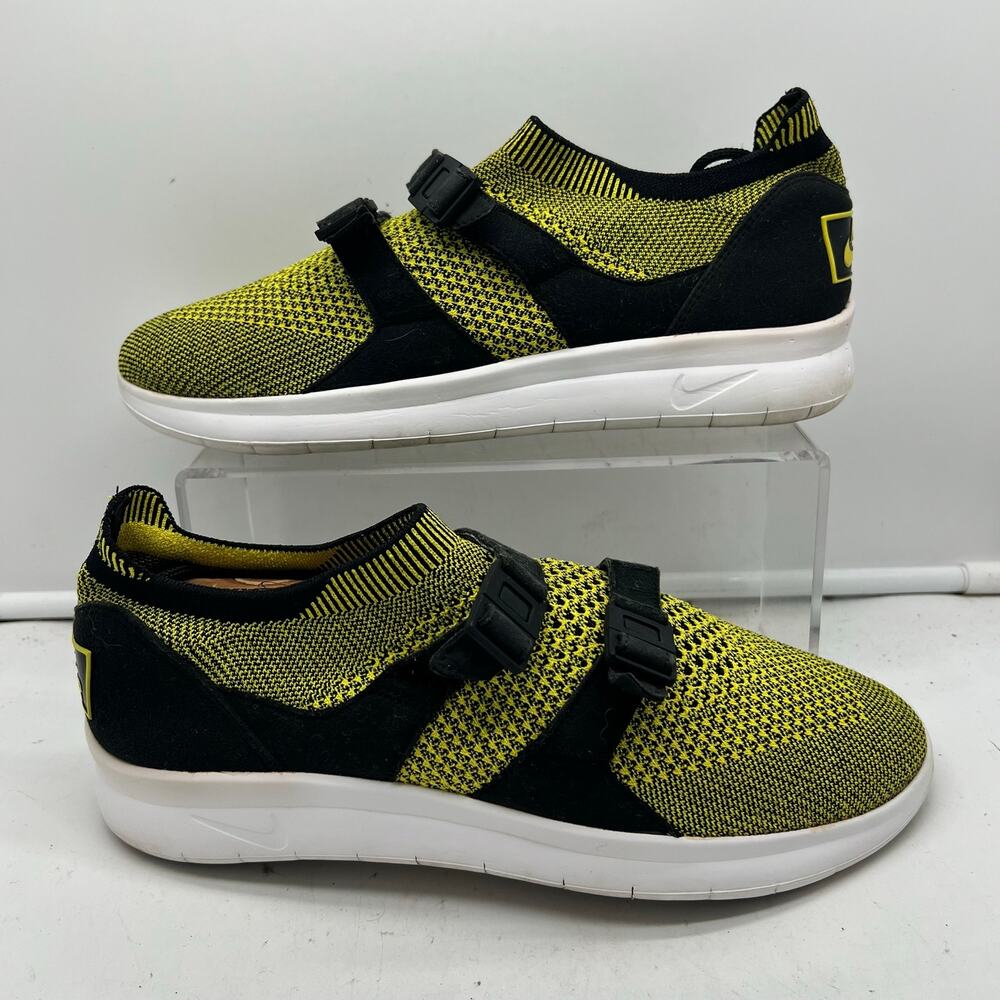Nike Air Sock Racer Shoes Mens 8 Ultra Flyknit Yellow Black Running  898022